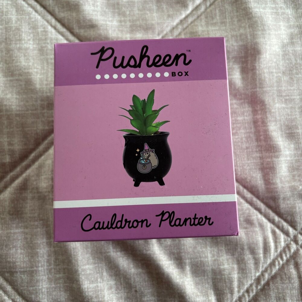NIB Pusheen Box Exclusive Witch Cauldron Planter Succulent Pot CultureFly